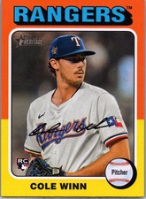2024 Topps Heritage High Number - Cole Winn #652 (RC) - Rangers
