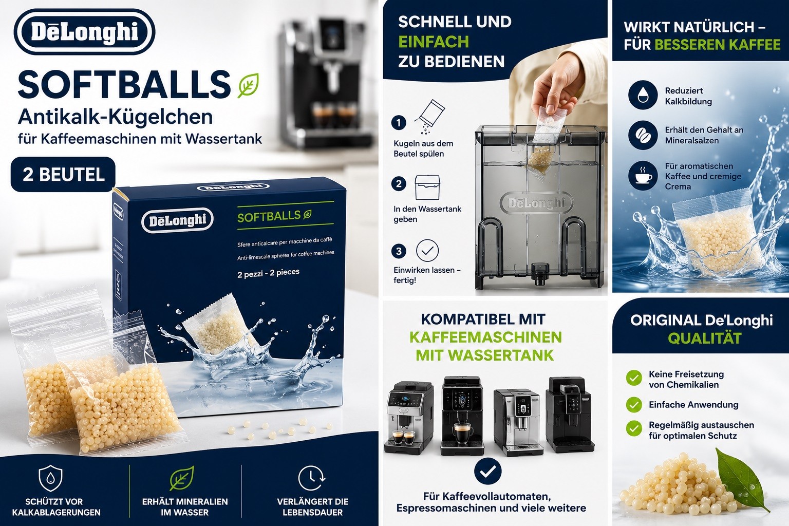 Delonghi Entkalker Dlsc551 Antikalk-Kugeln Universelle Kompatibilitat - Image 2
