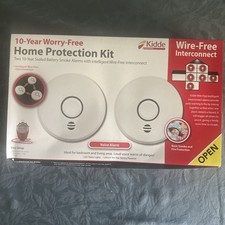 Kidde 10- Year Worry-Free Home Protection Kit Wire Free Interconnect Smoke Alarm
