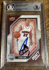 2009 Upper Deck Draft Edition Stephen Curry #34 On-Card Rookie Auto BGS RC. rookie card picture
