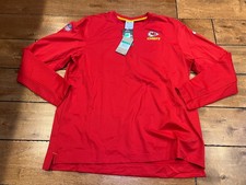 NIKE KANSAS CITY CHIEFS FOOTBALL ON FIELD DRI FIT LONG SLEEVE SHIRT XL NWT 75