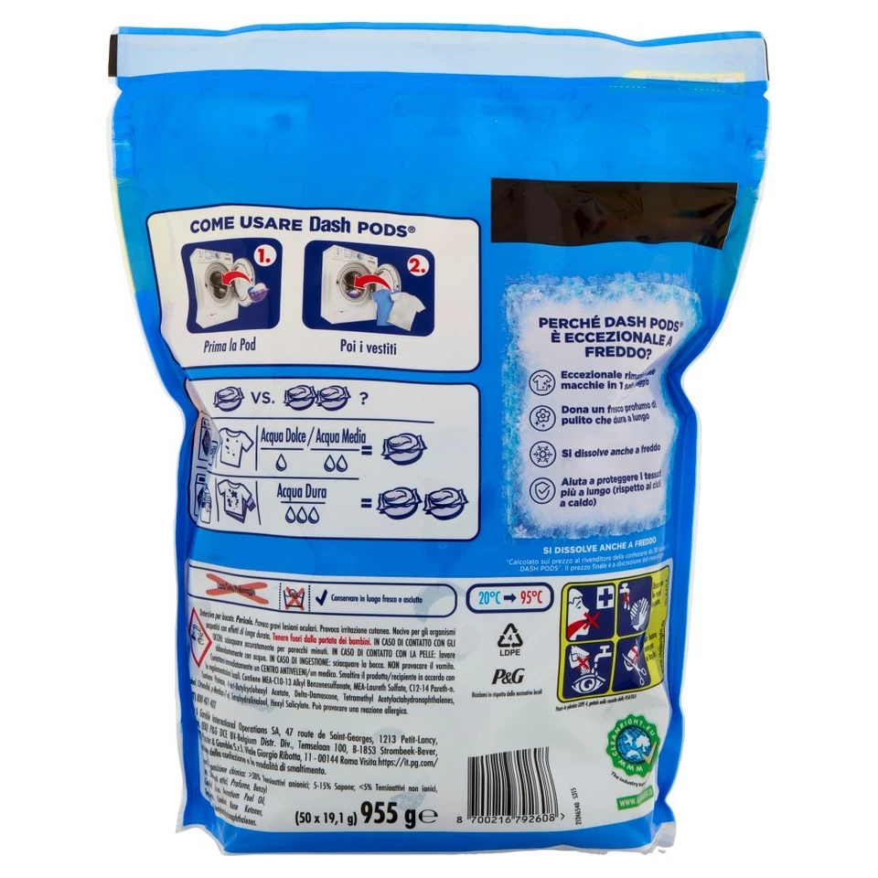 150 Capsule Dash Pods Ambra detersivo lavatrice Bucato monodosi Igienizzante - Image 3 of 4