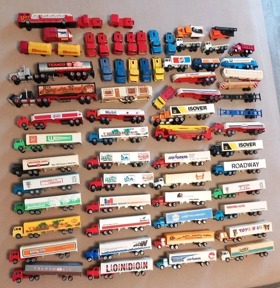 MAJORETTE GROßES Konvolut Bespielt seltene Lkw Beschriftungen