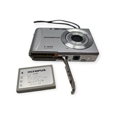Olympus T-100 12 Megapixel Digital Camera Silver - UNTESTED PARTS/REPAIR DIGICAM