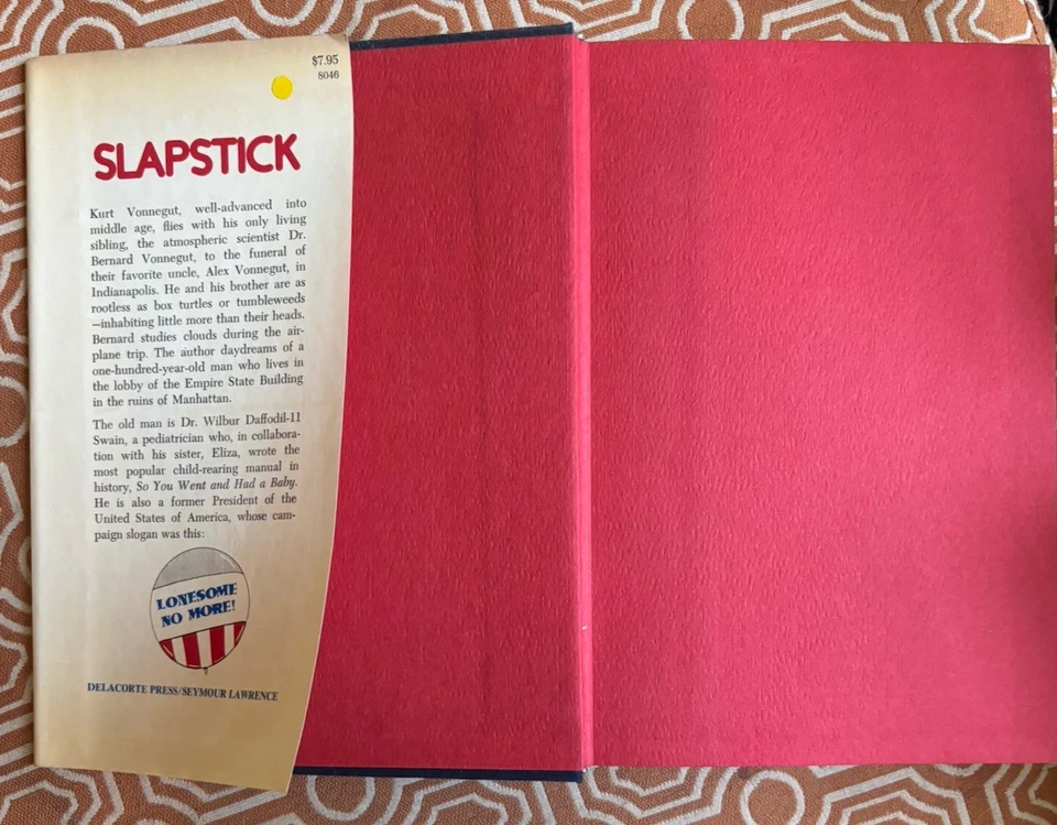 Kurt Vonnegut "Slapstick" 1st Delacorte Press 1st Ed., HB/DJ 1976 Foto 4 de 4