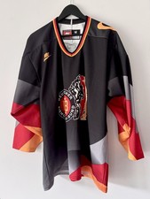 Vintage Nike Team Germany Ice Hockey Jersey 90s DEB Eishockey Bund Black Flame M
