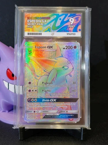 2017 POKEMON SUN AND MOON SECRET FULL ART ESPEON GX ACE 9 #152/149