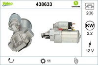 Anlasser Starter Valeo Origins - NEW O.E. Technologie 438633 12V FüR Ford V363