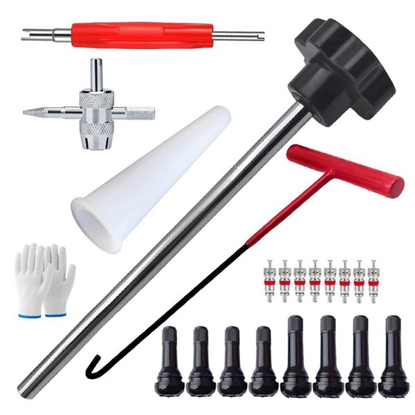 23-Teiliges Reifenventil-Abzieher-Set, Metall-Reifenreparatur-Werkzeug-Set,8620-image
