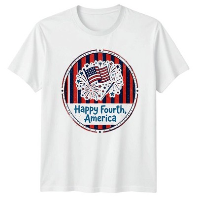 Happy Fourth America T-Shirt Independence Day USA Patriotismus Unabhängigkeitstag