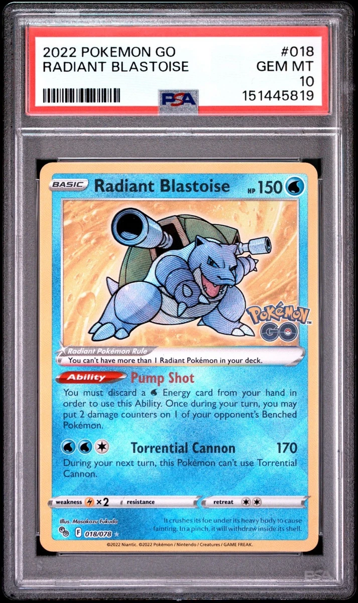 Radiant Blastoise 018/078 Pokémon GO for sale | eBay