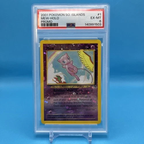 PSA 6 Mew Promo Holo Southern Islands Set 2001 Pokemon Card 1/18 Vintage
