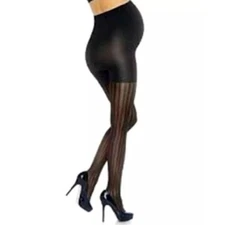 MSRP $39 NWT SPANX MARVELOUS MAMA SHAPING OPAQUE PATTERNED TIGHTS Size 4 