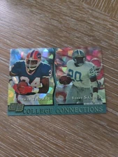 1993 Pro Set College Connections Prism Insert BARRY SANDERS THURMAN THOMAS #CC1