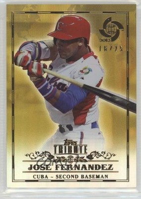 2013 Topps Tribute WBC Gold 16/25 Jose Fernandez #54 2a9