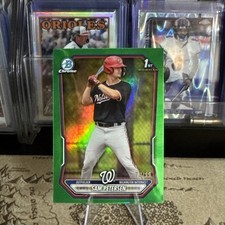 2026 Bowman Chrome Sam Petersen BCP-122 1st Green Refractor /99 Nationals 