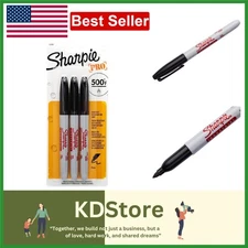 Industrial-Grade Fine Point Permanent Markers - 3-Pack