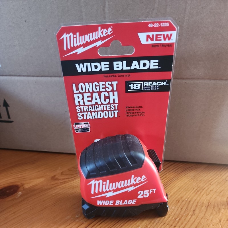 Milwaukee Tool 48-22-1226 25Ft Wide Blade  Tape Measure, Brand New