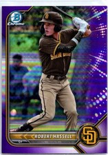 2022 Bowman Chrome #BCP-169 Robert Hassell Prospects Purple Refractor #/250