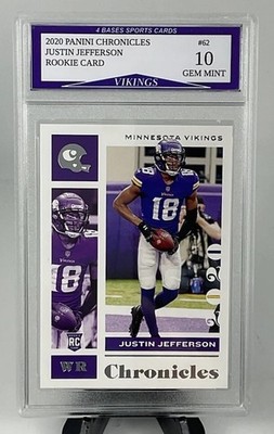 2020 Panini Chronicles Justin Jefferson Minnesota Vikings Rookie #62 Mint 10!