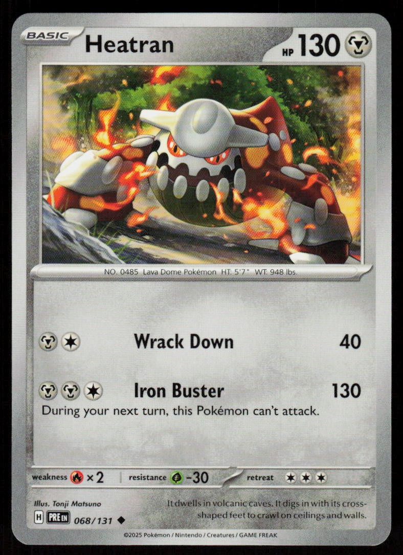 Heatran 068/131 Uncommon Prismatic Evolutions Pokemon Near Mint