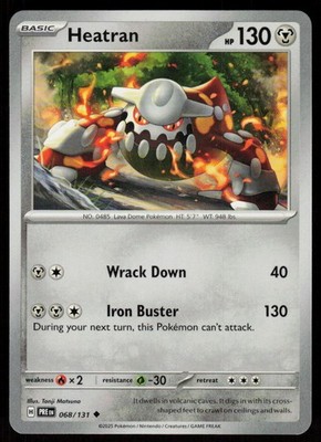 Heatran 068/131 Uncommon Prismatic Evolutions Pokemon Near Mint