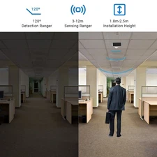 Black PIR Switch Infrared Motion Lighting Sensor Detector Wall Pavement Switch