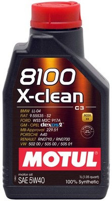 Motul 102786 FITS: 1L Synthetic Engine Oil 8100 5W40 X-CLEAN C3 -505 01-502 00-5