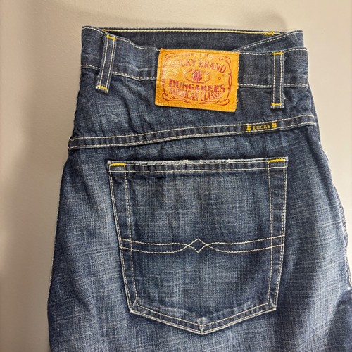 Pantalones de mezclilla Lucky Brand 36x32 pierna ancha relajados 2003 Gene Montesano hechos en EE. UU. - Imagen 14 de 17