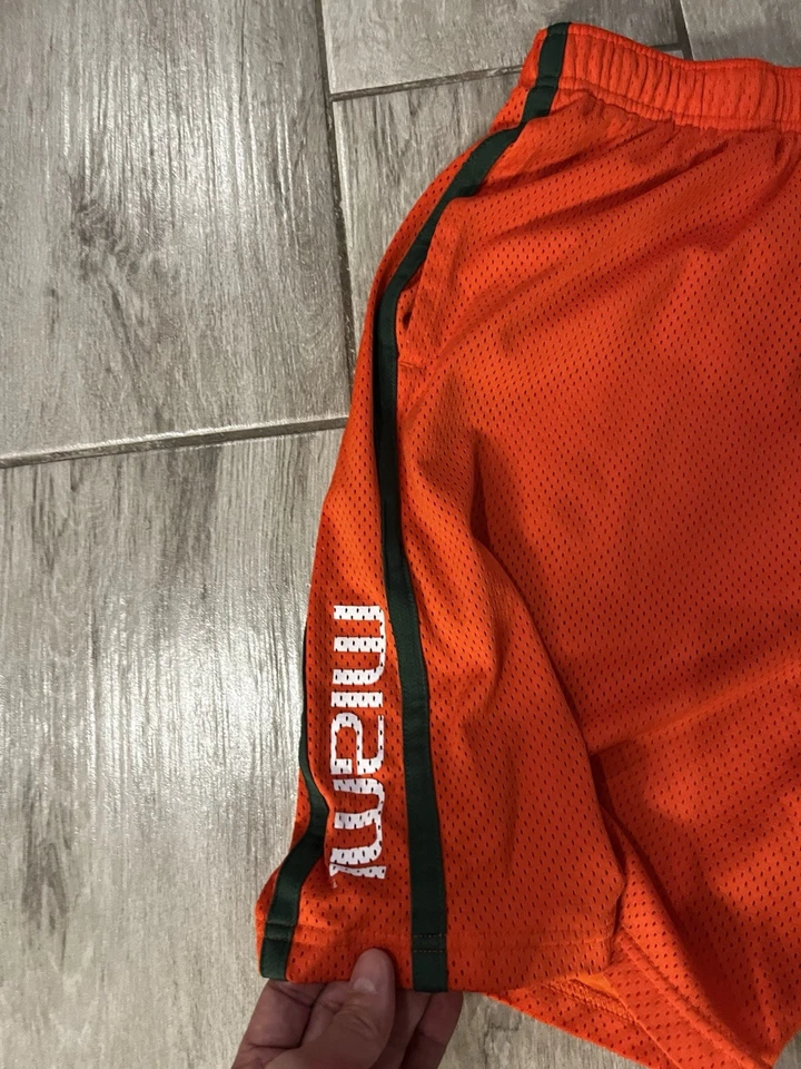 Vintage Nike University of Miami Hurricanes Player Issued Football Shorts Medium - Image 2 of 4