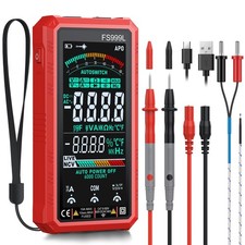 6000 Counts Smart Digital Multimeter,USB Rechargeable,Color LCD Screen black