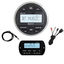 JBL PRV175 Bluetooth USB Marine Stereo Receiver, Remote, Antenna, USB/AUX Mount