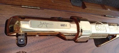 Mac tools. 24K Gold Plated Air Ratchet 3/8'' Drive S/N #0851 signed by John Force