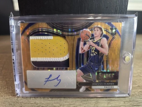 Johnny Furphy Patch Auto Card - RPA 18/30 Pacers Prizm 2024-25 Panini Select