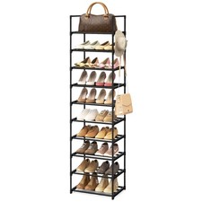 Narrow Shoe Rack 10 Tiers Tall Shoe Rack for Entryway 20 24 Pairs Shoe & Boot...