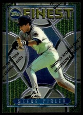 Steve Finley 1995 Finest #194 Padres MLB READ FREE SHIPPING AutographDen