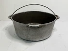 Vintage #10 Griswold 835 Nickle Plated Cast Iron Tite Top Dutch Oven (Crack)
