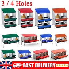Chicken Nesting Box 3/4 Holes Hen Laying Boxes Roll Away Laying Egg Nesting Box