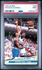 1992 ULTRA #328 SHAQUILLE O'NEAL ROOKIE RC PSA 9