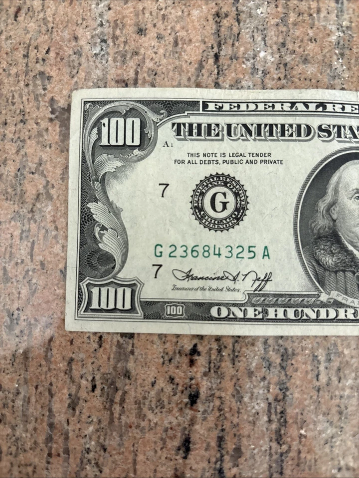 Billete de 100 dólares estrella 1974 Foto 2 de 4