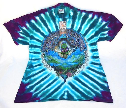 Vtg. NOS Future Festival 1996 Mike DuBois Psychedelic T-Shirt Large (L) USA Made