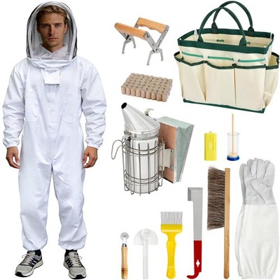 13pcs Bee Hives Starter Kit Beekeeping Supplies with Bee Suit, Bee Supplies a...