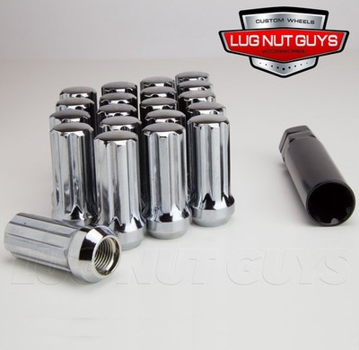 23 Chrome Spline Acorn Lug Nuts 1/2-20 Wheel Nut Tall XL 1/2'' Jeep Wrangler