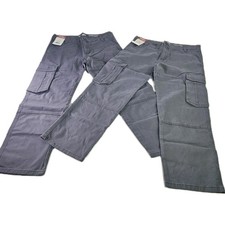 Wrangler Jeans Cargo Pants Boys 12 Husky Gray Adjustable Waist Stretch New Set 2