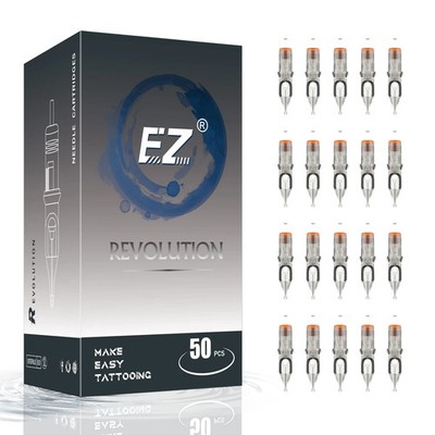 EZ Tattoo Cartridge Nadeln sortiert - 50 Stück #12 gemischt (3RS 5RS 7RS 9RS 11RS)