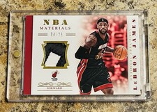 LEBRON JAMES /25 2013-14 Panini National Treasures GAME USED NBA Jersey Heat #46