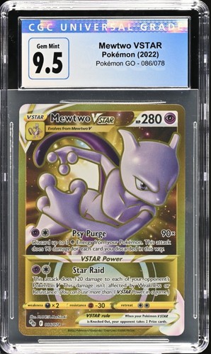 Mewtwo VSTAR graded CGC 9.5 for sale on eBay