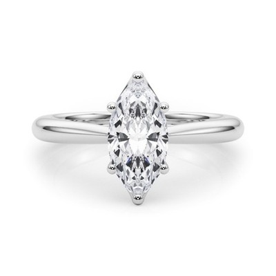 1,00 kt D/VVS Marquise Solitär Lab Grown Diamant Verlobungsring Weißgold
