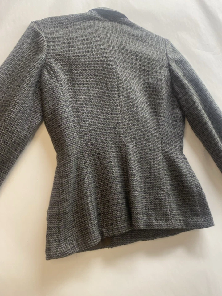 Blazer Vintage Lily Salit Rosa y Verde Texturizado con Forro Verde Oliva Foto 3 de 4