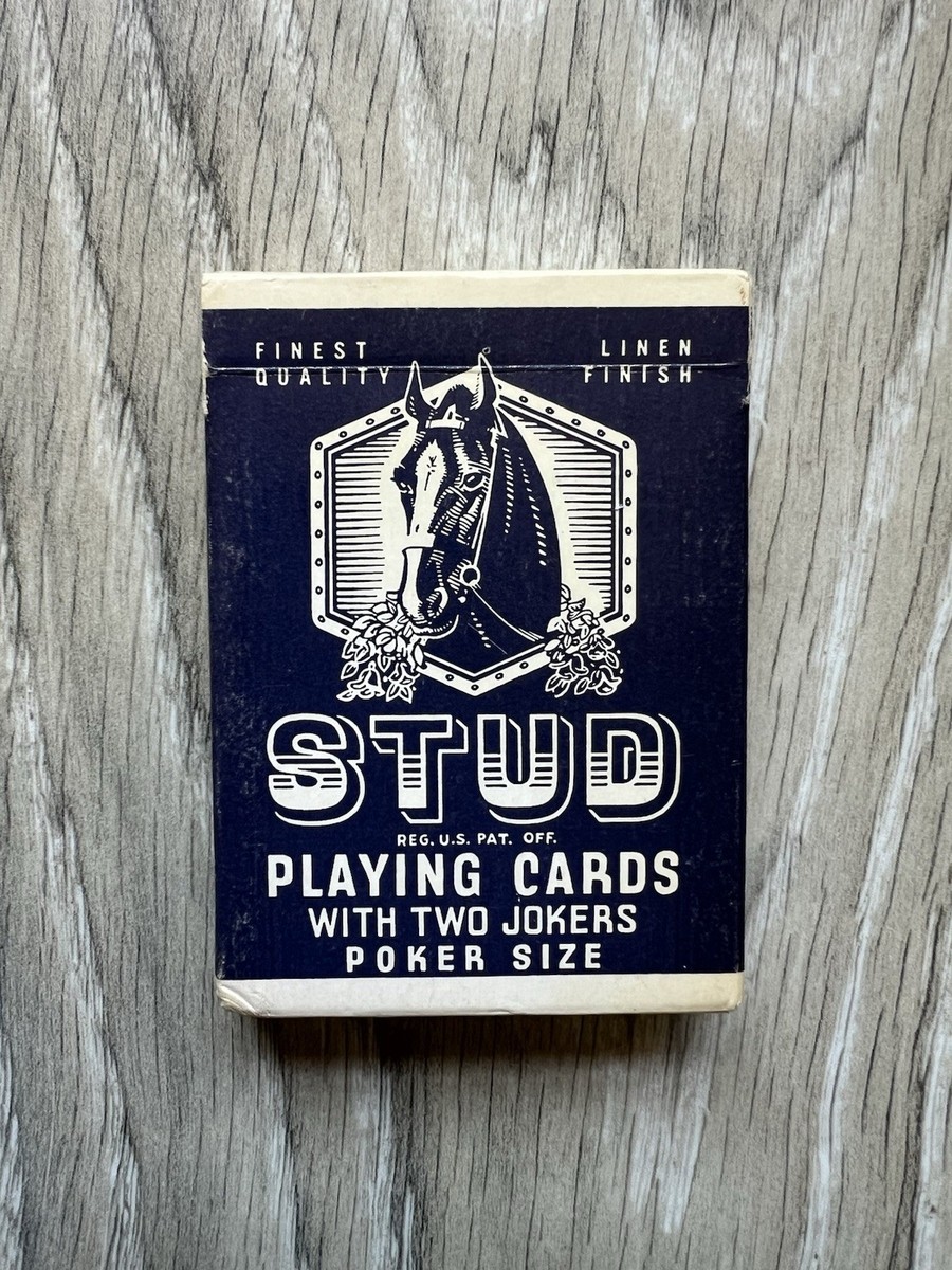 Vintage STUD PLAYING CARDS Blue Back No Barcode Walgreens Chicago
